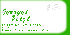 gyorgyi petzl business card